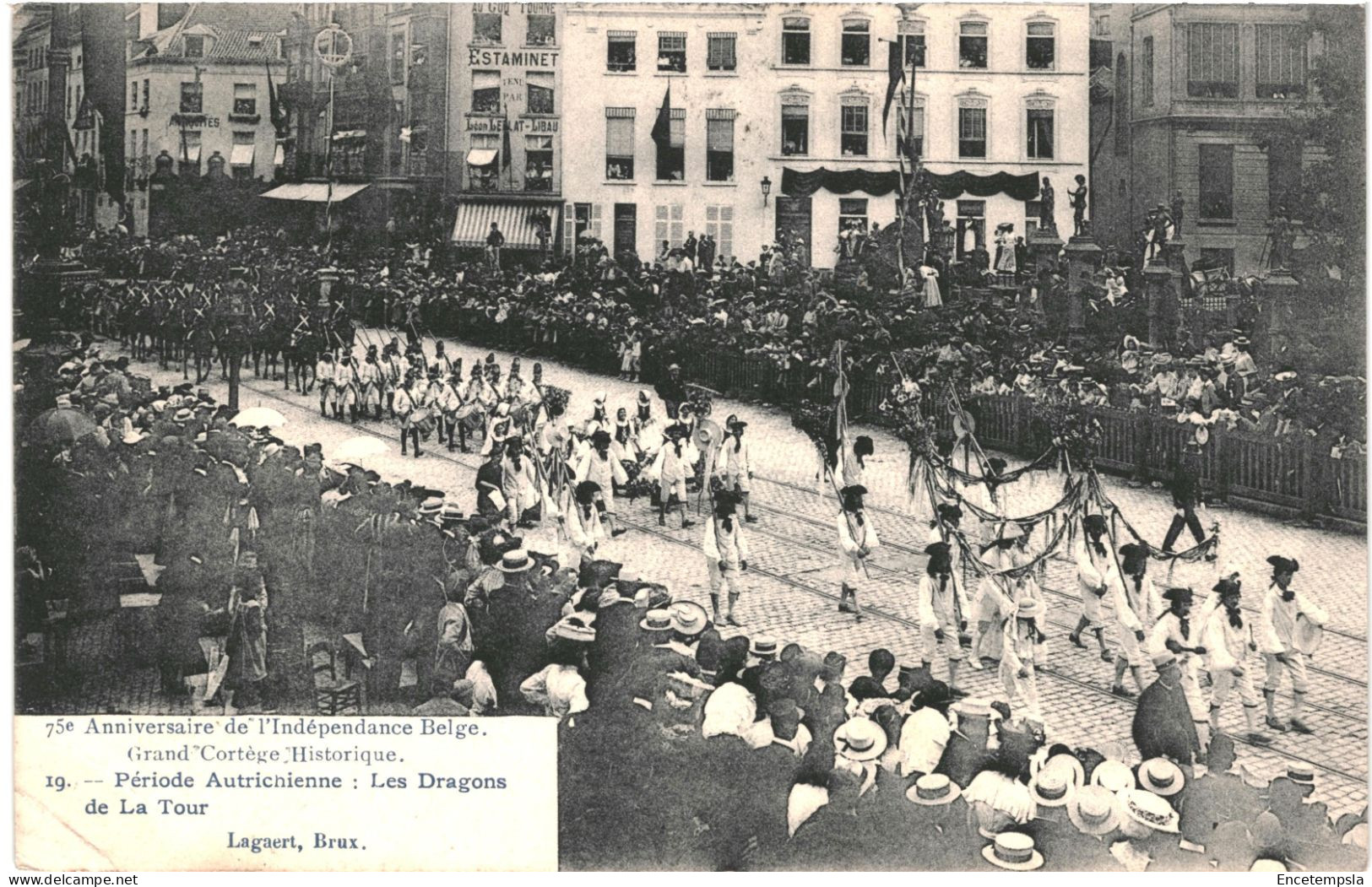 CPA Carte Postale Belgique Bruxelles 75me Anniversaire De L'indépendance  Les Dragons De La Tour VM78028 - Fiestas, Celebraciones