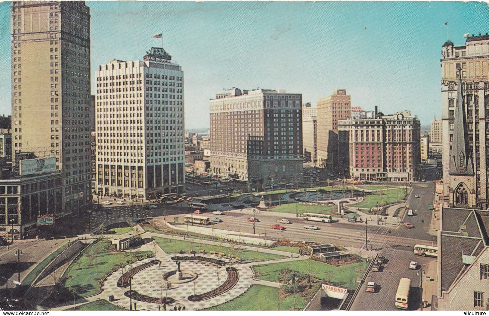 A24226 - GRAND CIRCUS PARK DETROIT MICHIGAN POSTCARD USED  1967 - Detroit