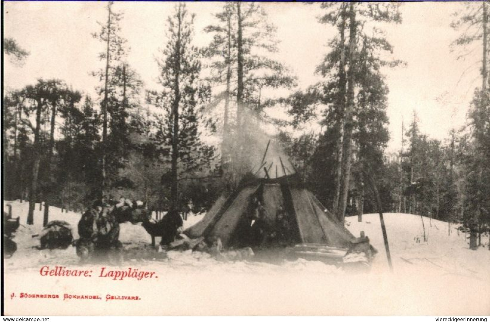 ! Alte Ansichtskarte Schweden, Gellivare, Lappläger, Lappland, Sweden - Schweden