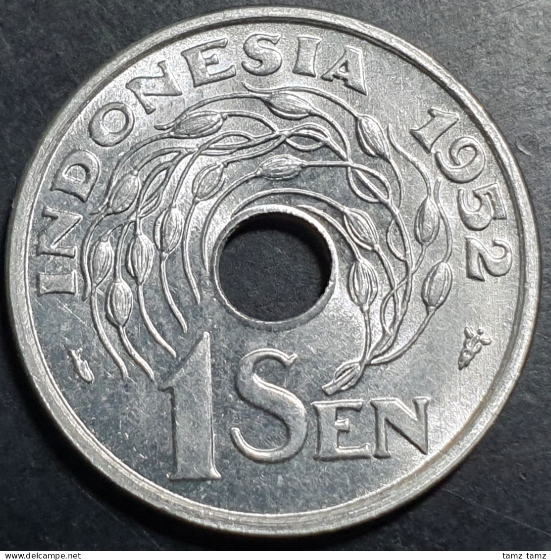 Indonesia 1 Sen 1952 UNC Original Luster Low Mintage 100,000 Pcs Only Scarce - Indonesien