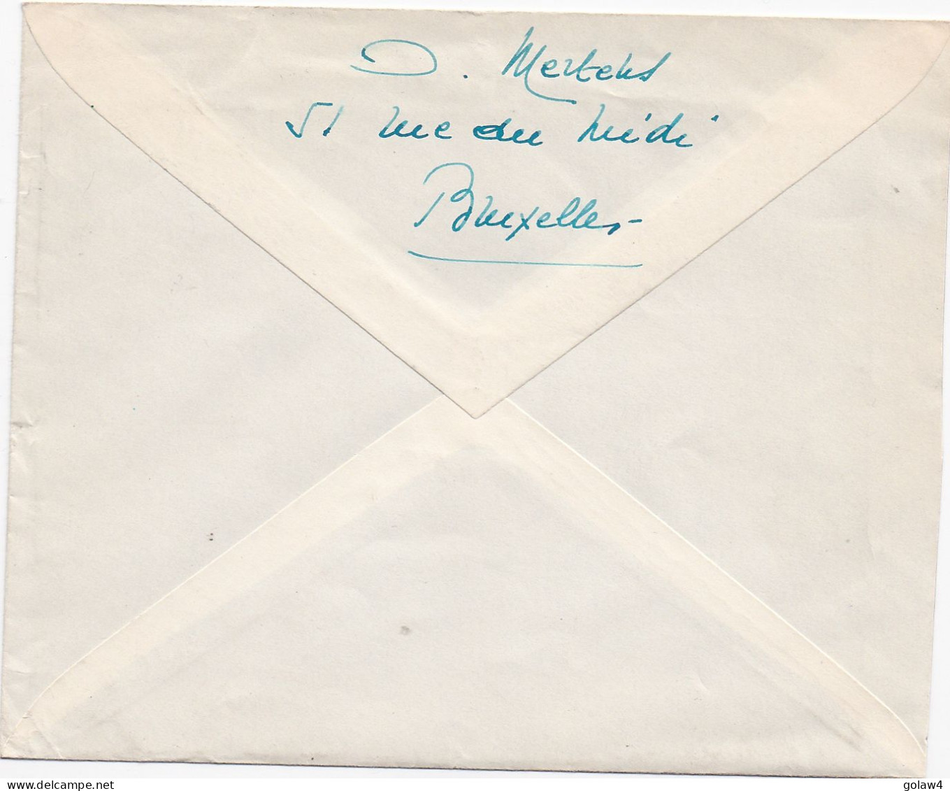36134# ROI LEOPOLD III COL OUVERT LETTRE Obl BRUXELLES BRUSSEL 1954 SARREBOURG MOSELLE - 1936-1957 Offener Kragen