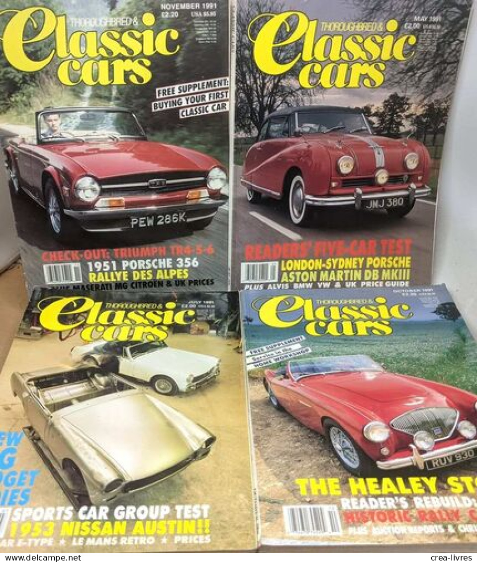 32 numéros de Thoroughbred & Classic Cars entre 1988 et 1994: Mar. Apr. Sept. Nov. Dec. 1988 + Jan. Feb.Mar. May. Jul. A