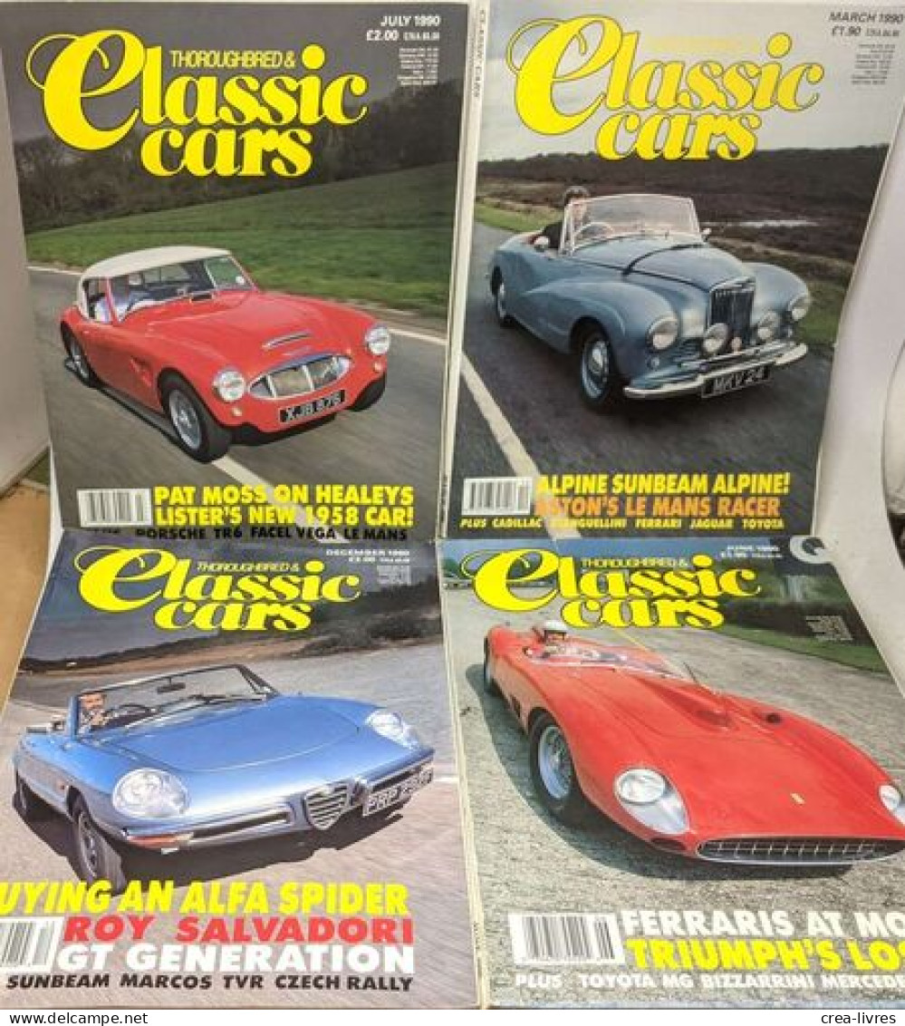 32 numéros de Thoroughbred & Classic Cars entre 1988 et 1994: Mar. Apr. Sept. Nov. Dec. 1988 + Jan. Feb.Mar. May. Jul. A