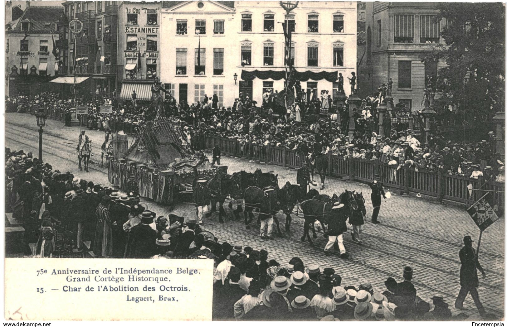 CPA Carte Postale Belgique Bruxelles 75me Anniversaire De L'indépendance  Char De L'Abolition Des Octrois   VM78032 - Fiestas, Celebraciones