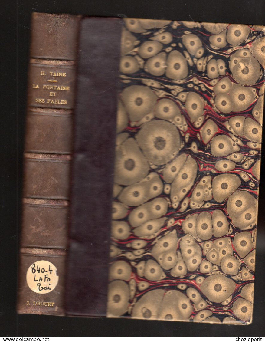 LA FONTAINE Et Ses Fables H.TAINE Librairie Hachette Et Cie 1879 - Auteurs Classiques