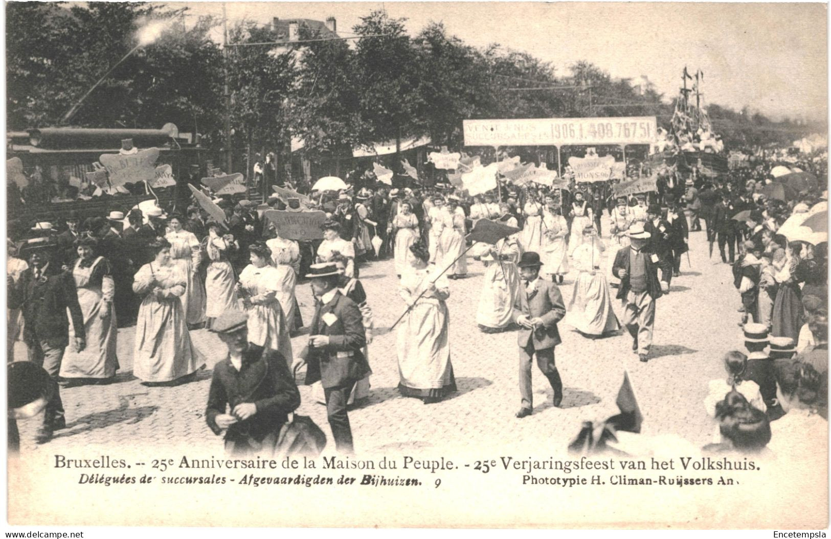 CPA Carte Postale Belgique Bruxelles 25me Anniversaire De La Maison Du Peuple Délégués De Succursales VM78033 - Feiern, Ereignisse