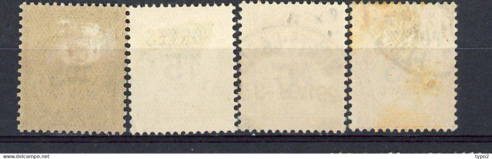 MONACO - Yv. N°140,142,143,144  (o)  Taxe Surchargé  Cote 4,9 Euro BE  2 Scans - Used Stamps