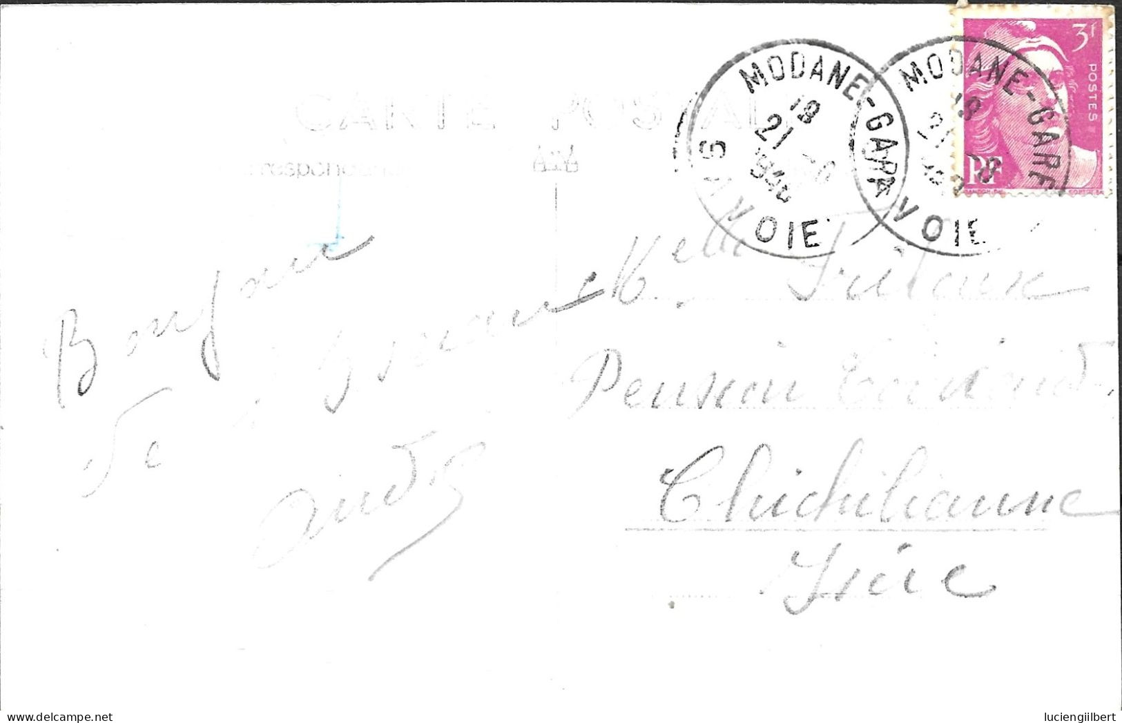 TIMBRE N° 806  -  MODANE  -  TARIF DU 8 7 47   - 1948-    MODANE GARE SAVOIE  -  SEUL SUR LETTRE - Postal Rates