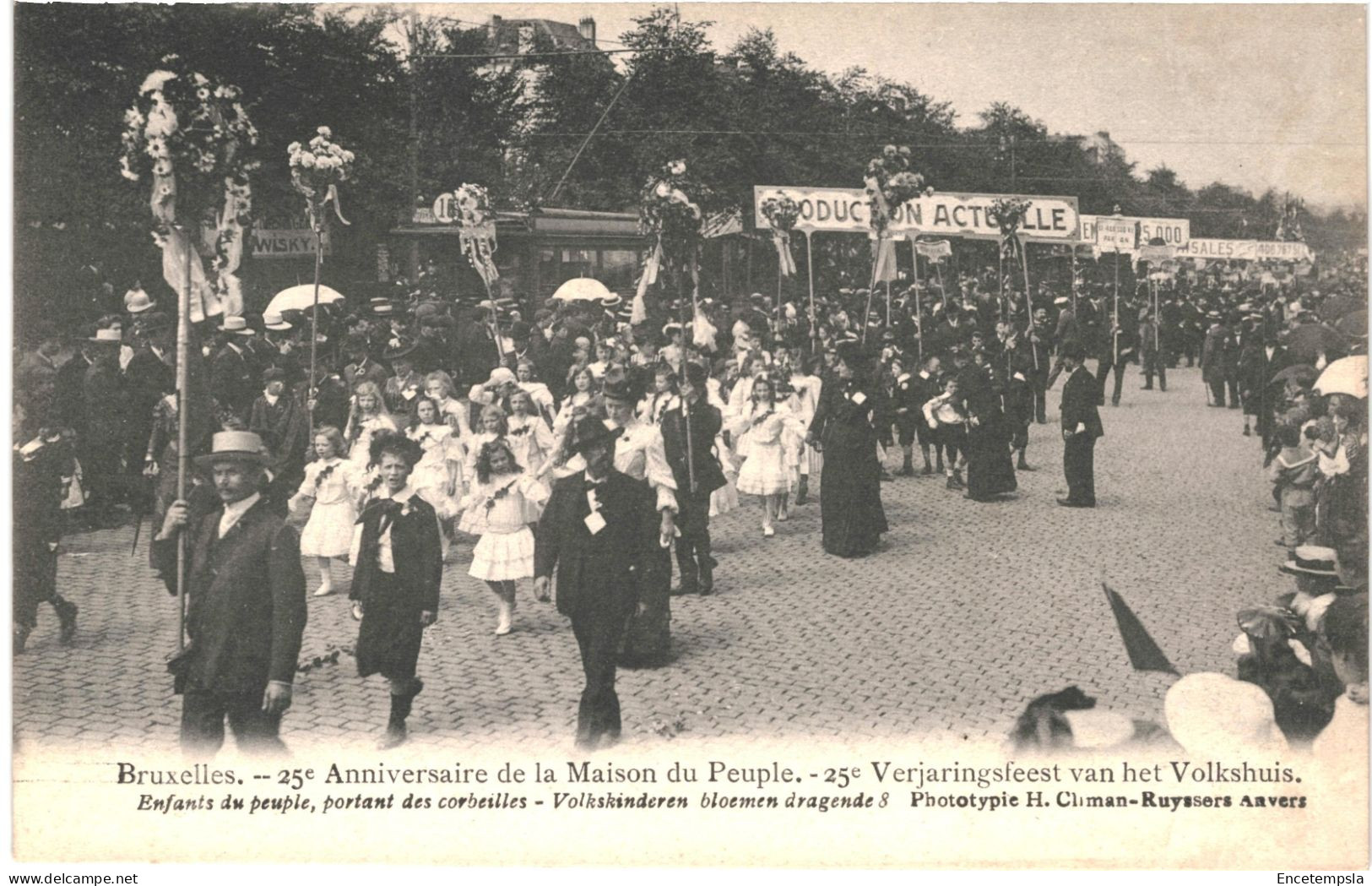 CPA Carte Postale Belgique Bruxelles 25me Anniversaire De La Maison Du Peuple Enfants Du Peuple  VM78034 - Feesten En Evenementen