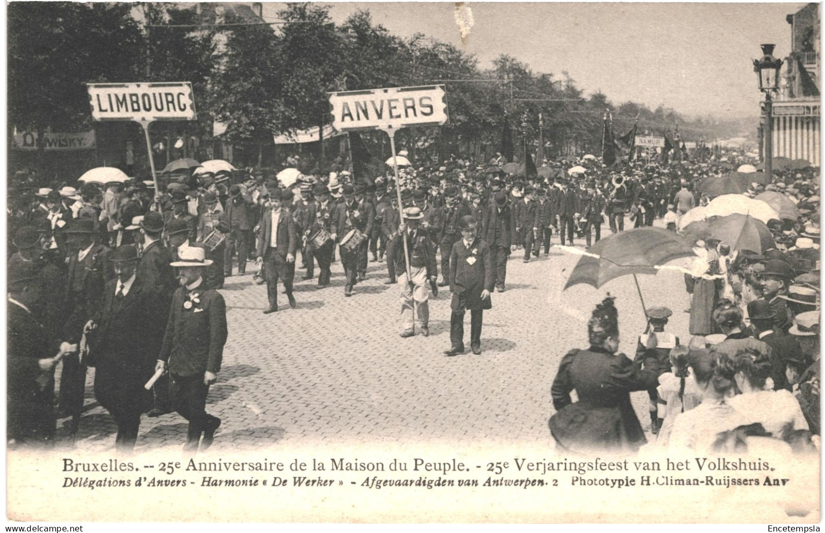 CPA Carte Postale Belgique Bruxelles 25me Anniversaire De La Maison Du Peuple Délégation D'Anvers VM78036 - Festivals, Events