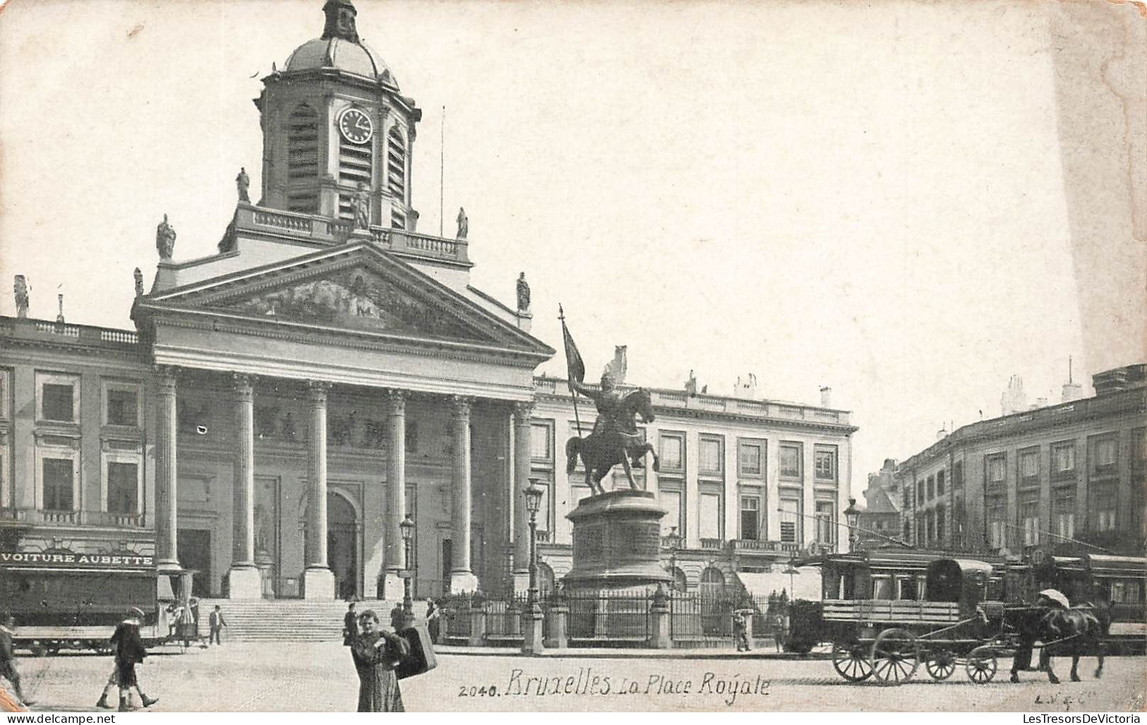 BELGIQUE - Bruxelles - Vue Sur La Place Royale - Animé - Vue Générale - Carte Postale Ancienne - Plätze