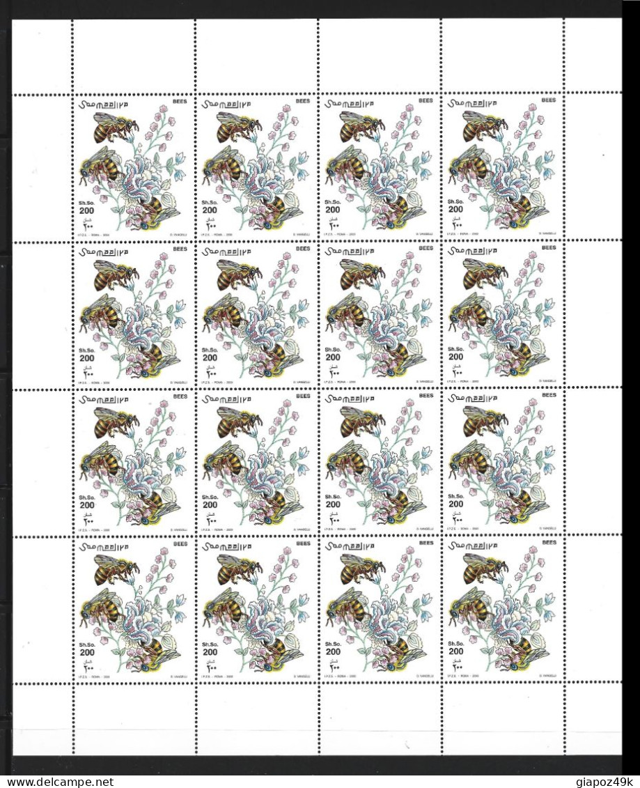 ● SOMALIA 2000 ֍ API ֍ Fiori ● N. 721 / 723 ** ● 3 Fogli Di 16 Esemplari ● Cat. 160 € Al 6% ● Lotto XX ● - Somalia (1960-...)
