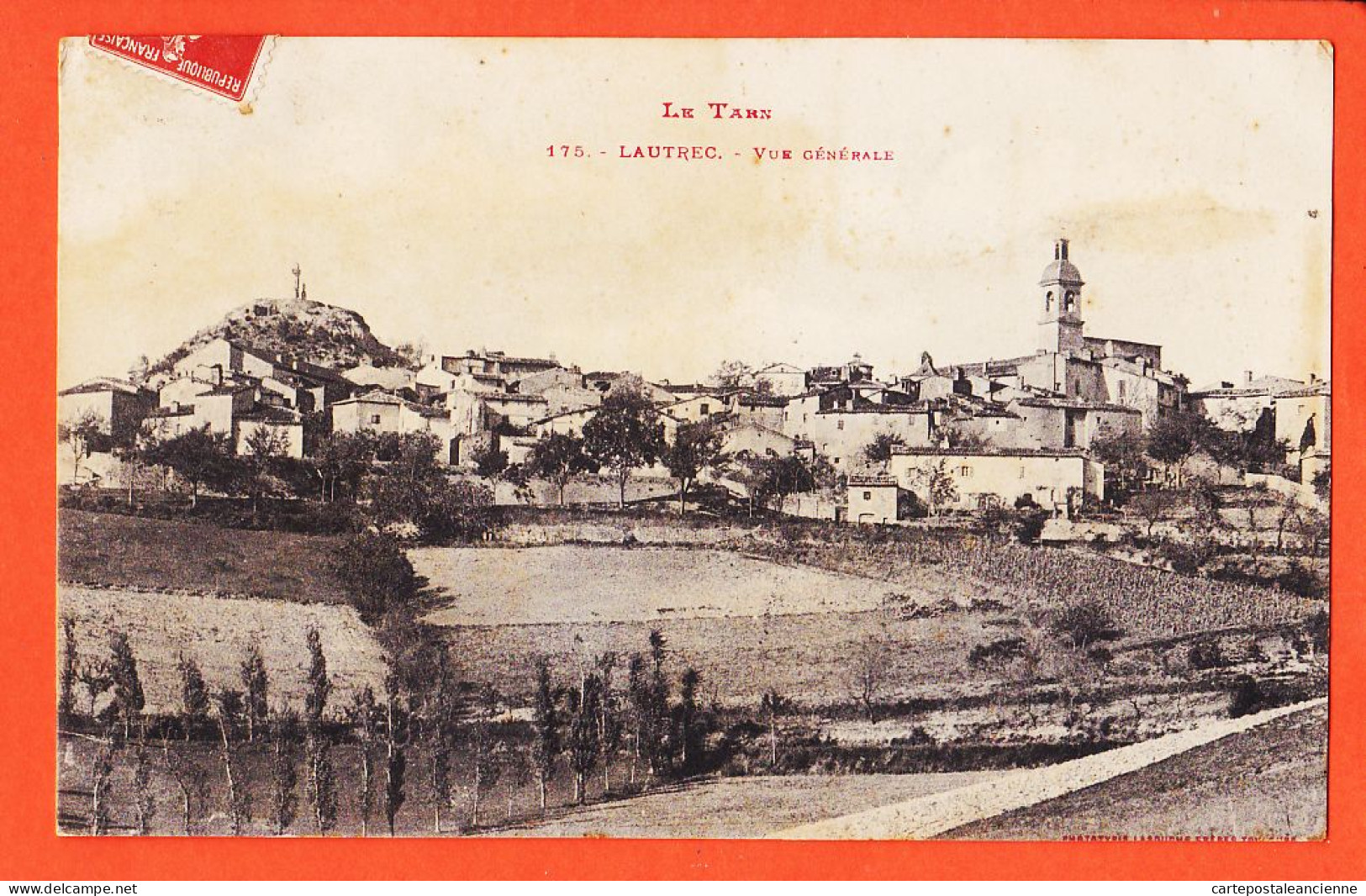 6589 / ⭐ LAUTREC 81-Tarn Vue Générale 1908 à GALINIER Institutrice Labruguière LABOUCHE 175 - Lautrec