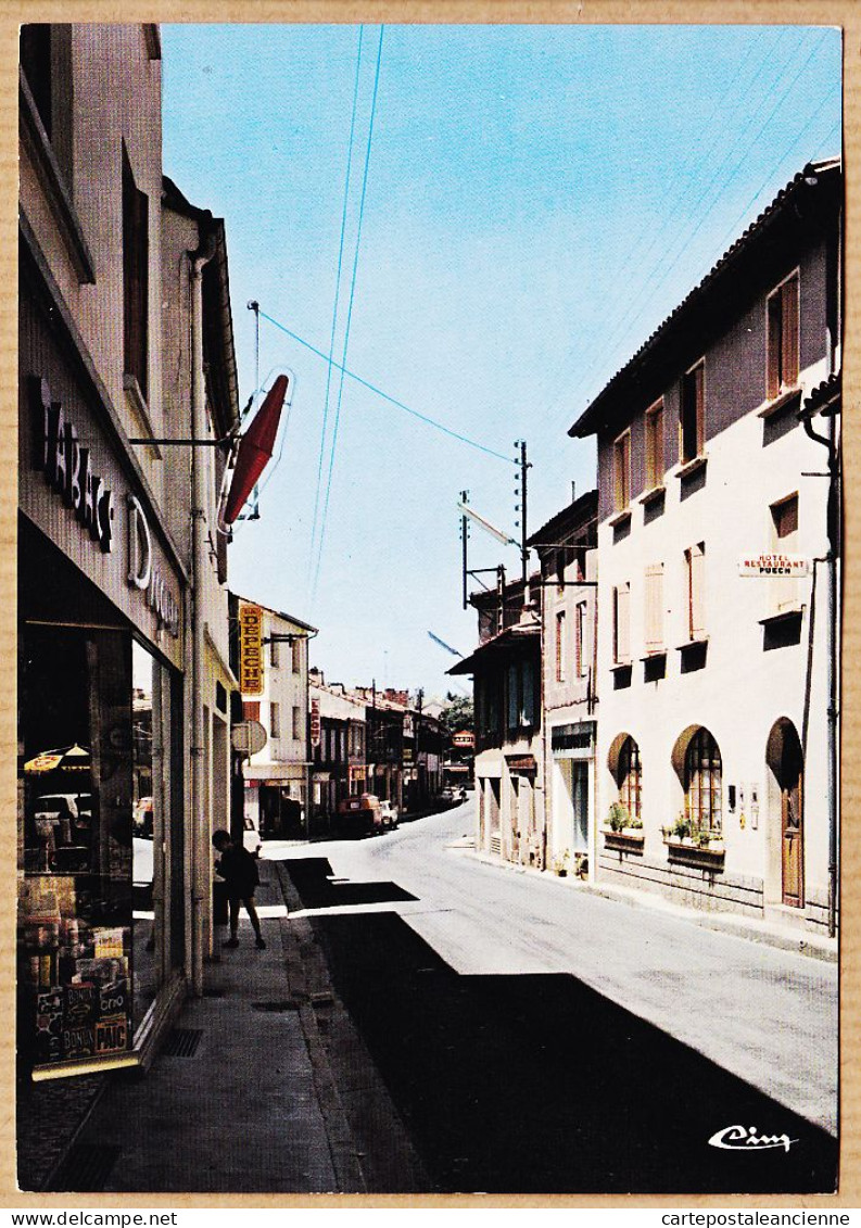 6640 / ⭐ ALBAN Tarn Tabac-Journaux-Disque La Dépêche Hotel-Restaurant PUECH Rue Principale 1975s COMBIER  - Alban