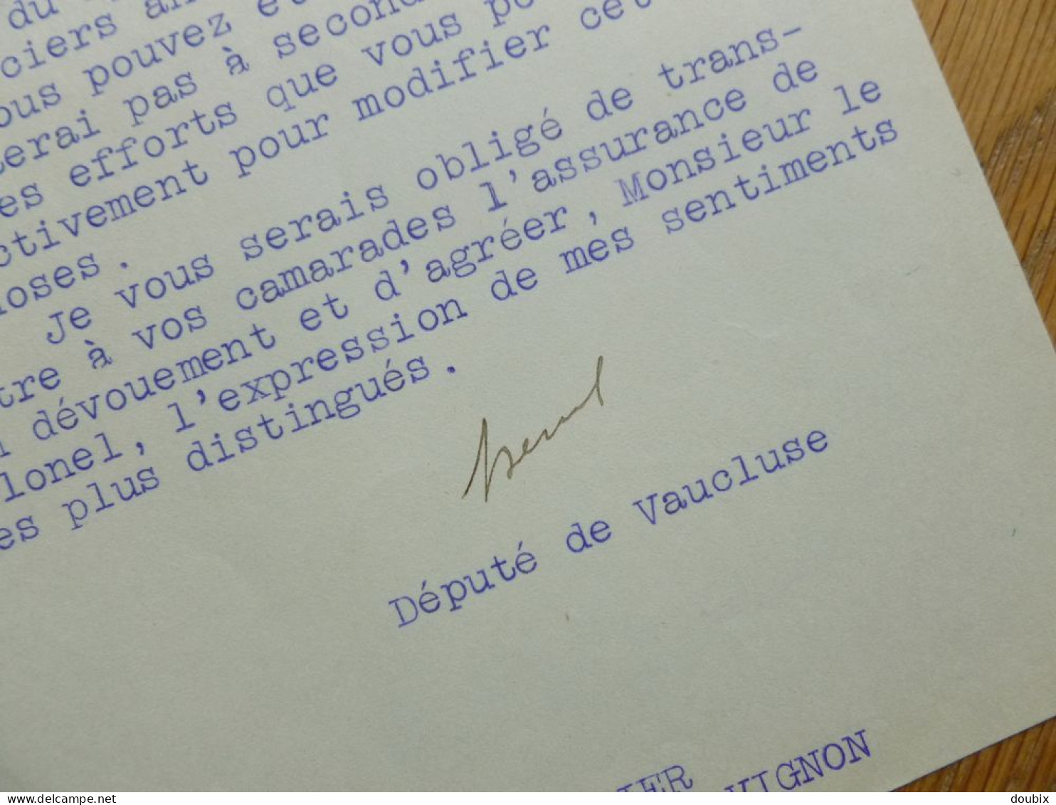 Louis SERRE (1873-1939) Député AVIGNON Vaucluse Lagnes. Ministre Commerce. AUTOGRAPHE