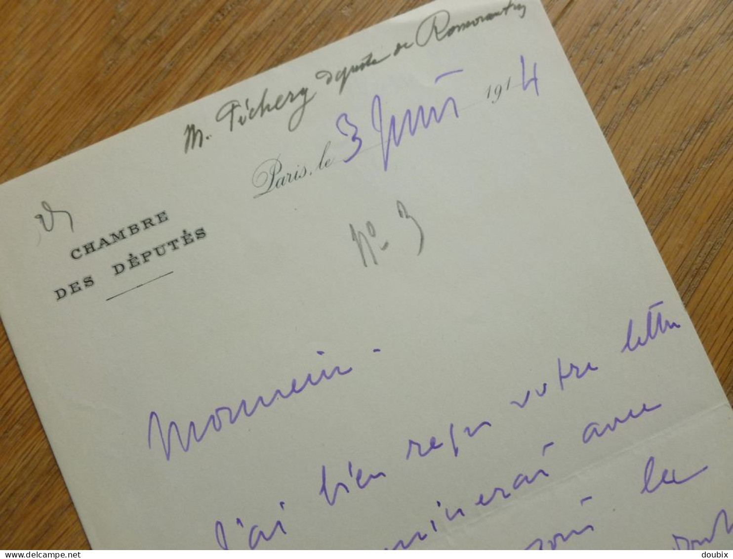 Pierre PICHERY (1863-1952) Député ROMORANTIN. Maire VILLENY. Neung Sur Beuvron. Loir Et Cher. AUTOGRAPHE - Personnages Historiques