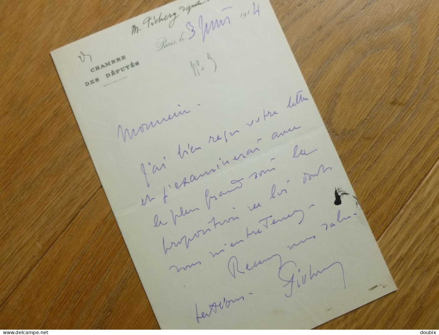 Pierre PICHERY (1863-1952) Député ROMORANTIN. Maire VILLENY. Neung Sur Beuvron. Loir Et Cher. AUTOGRAPHE - Personnages Historiques