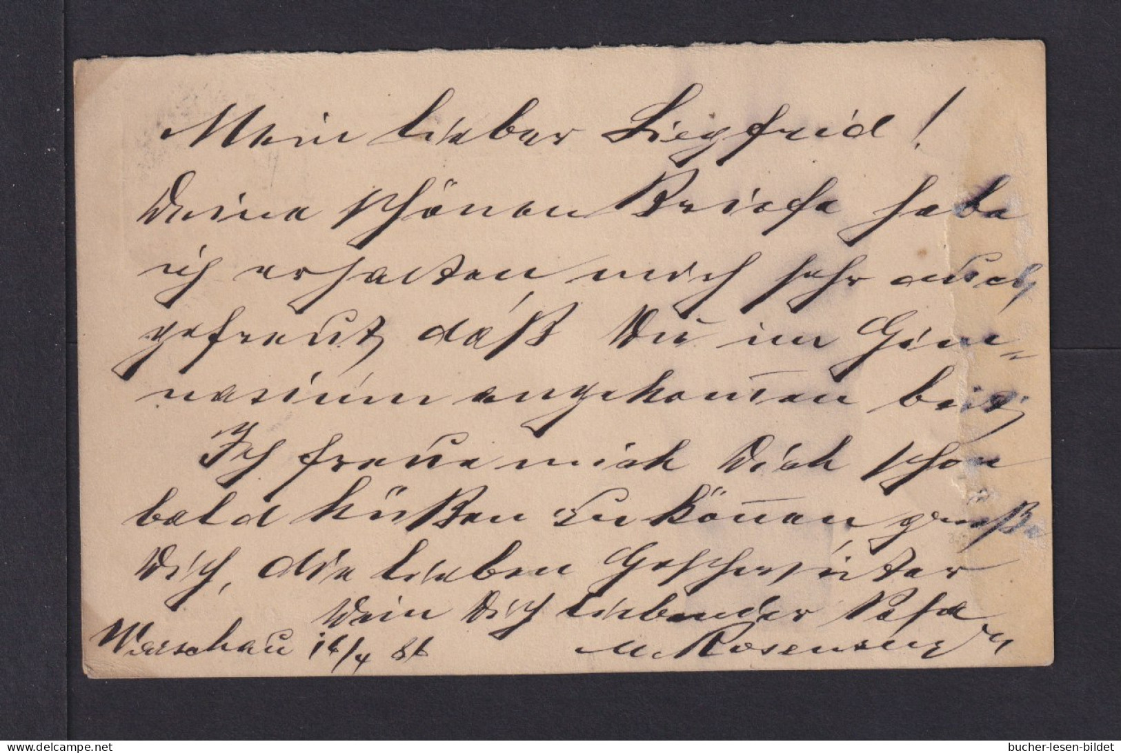 1886 - 3 K. Frage-Ganzsache (P 8F) Ab Warschau Nach Berlin - Brieven En Documenten