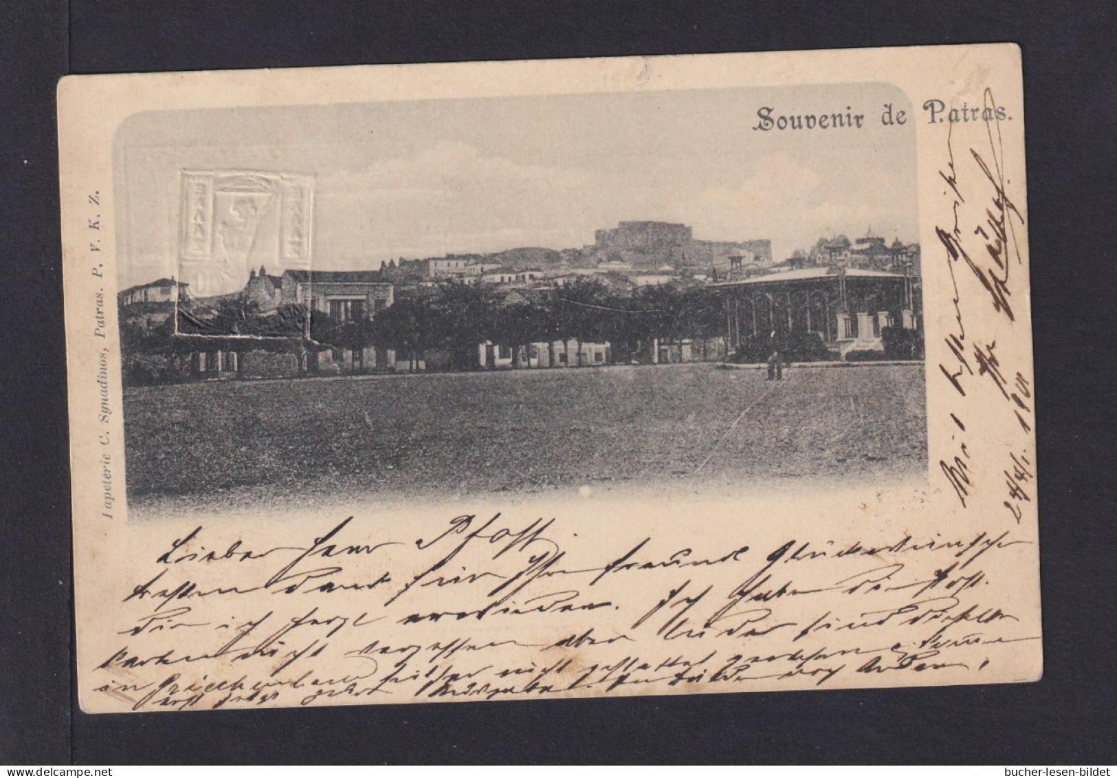 1901 - 10 L. Privat Ganzsache (Patras) Ab Patras Nach Heidelberg - Storia Postale