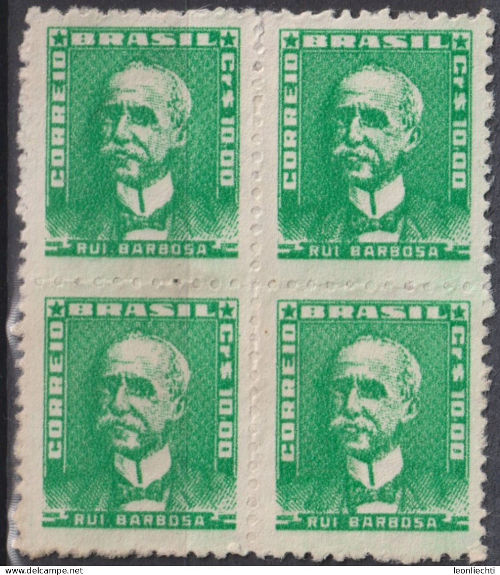 1960 Brasilien * Mi:BR 870xII, Sn:BR 799, Yt:BR 677A, Rui Barbosa, Portraits - Famous People In Brazil History, - Neufs