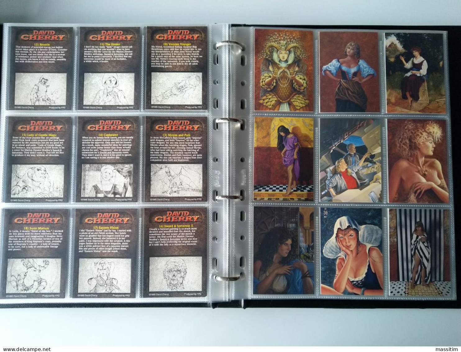 DAVID CHERRY FANTASY CARD - SET COMPLETO DI 90 CARD - FPG 1995 - Sonstige & Ohne Zuordnung