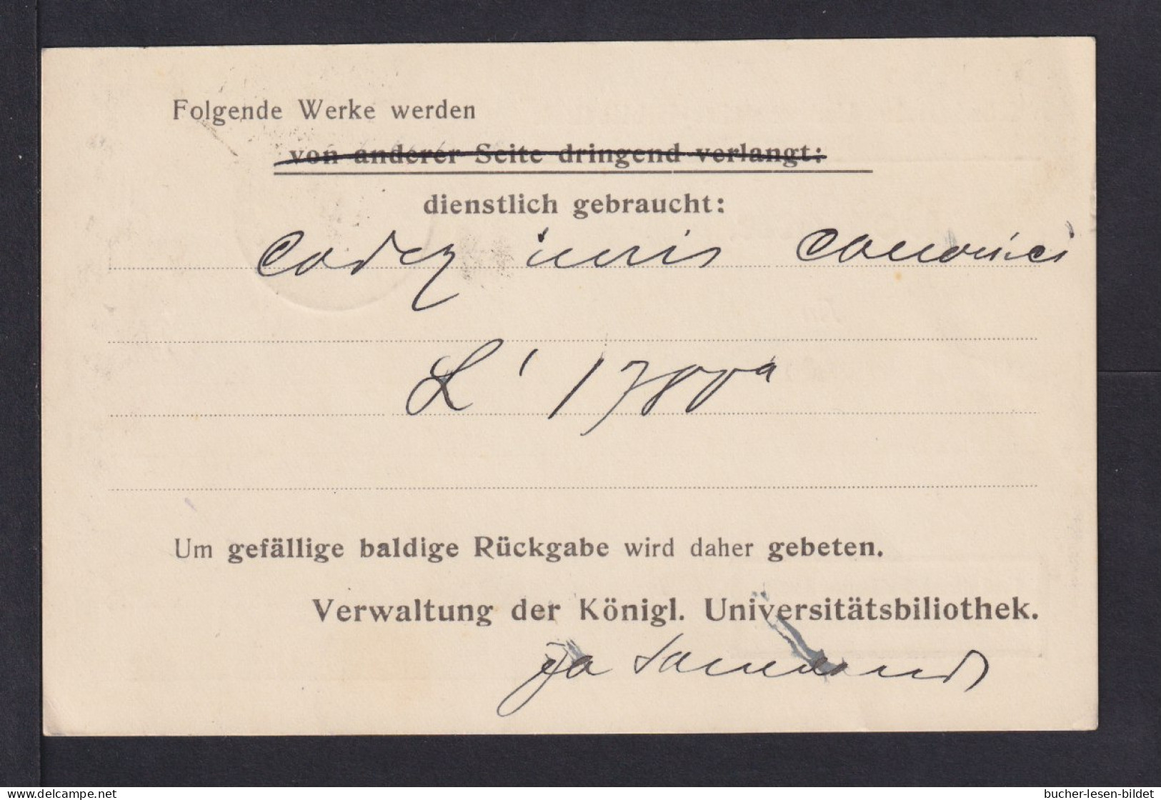 BILDUNG - 1919 - Protofreie Dienstkarte "Universität Münster" - Gebraucht - Natuur