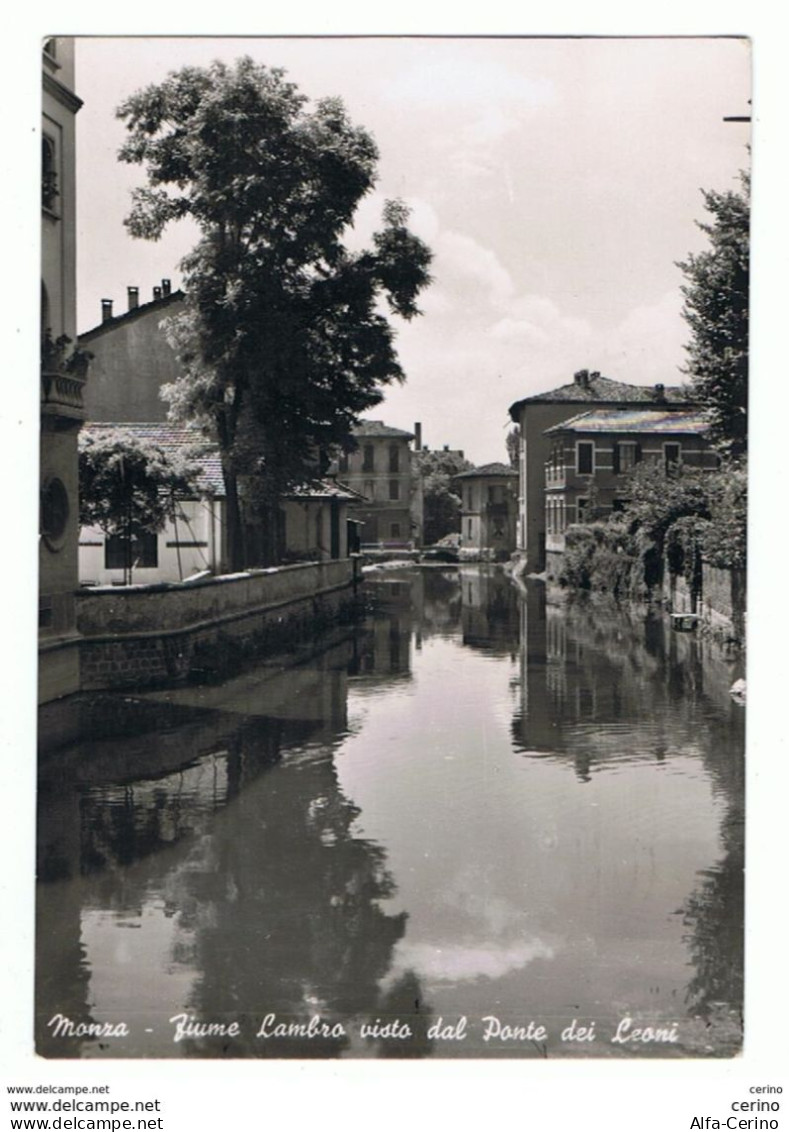 MONZA:  FIUME  LAMBRO  VISTO  DAL  PONTE  DEI  LEONI  -  FOTO  -  FG - Monza