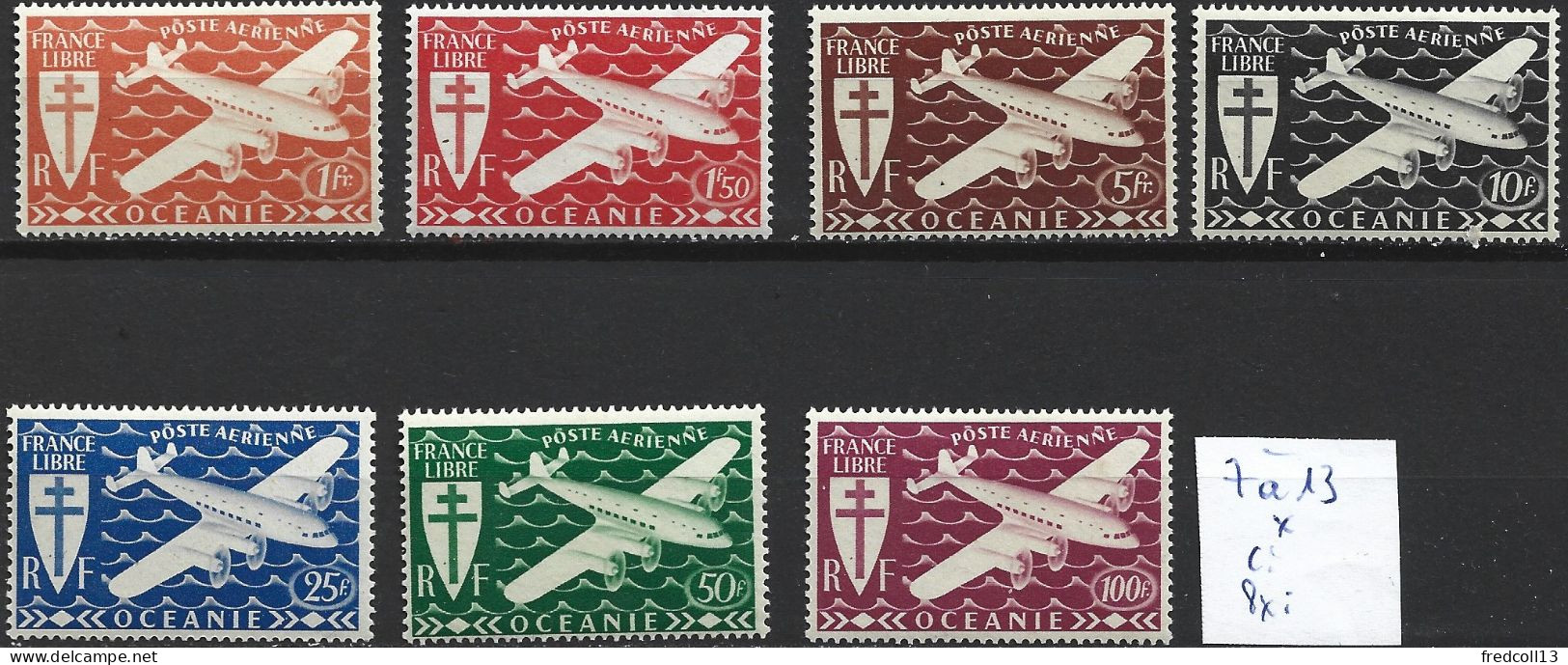 OCEANIE PA 7 à 13 * Côte 13 € - Airmail