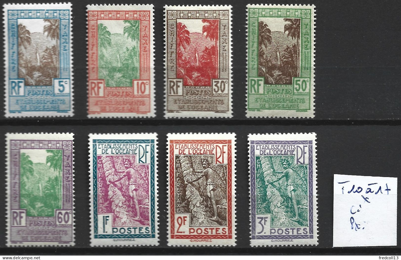 OCEANIE TAXE 10 à 17 * Côte 20 € - Timbres-taxe