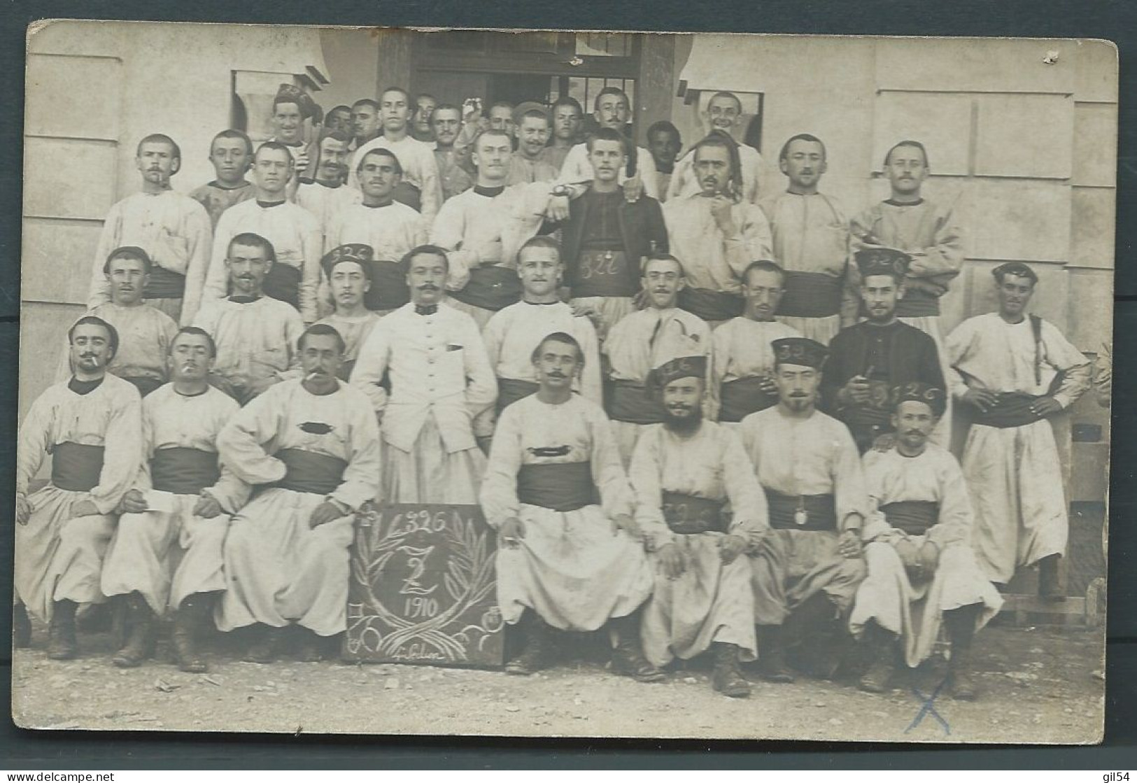 Trombinoscope  Cpa Photo   De Zouaves  , Année 1910, - Hax 20024 - Kasernen