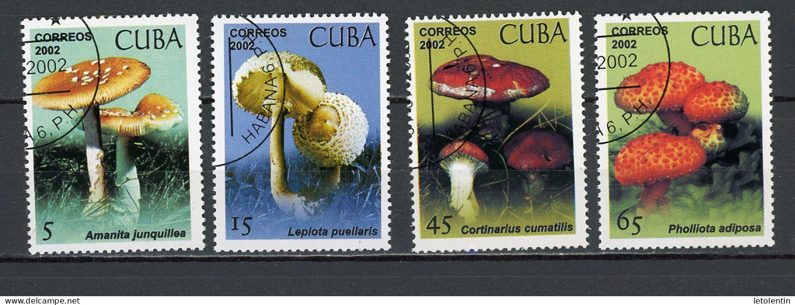 CUBA -  CHAMPIGNON  N°Yt 4004/4007 Obl. - Used Stamps