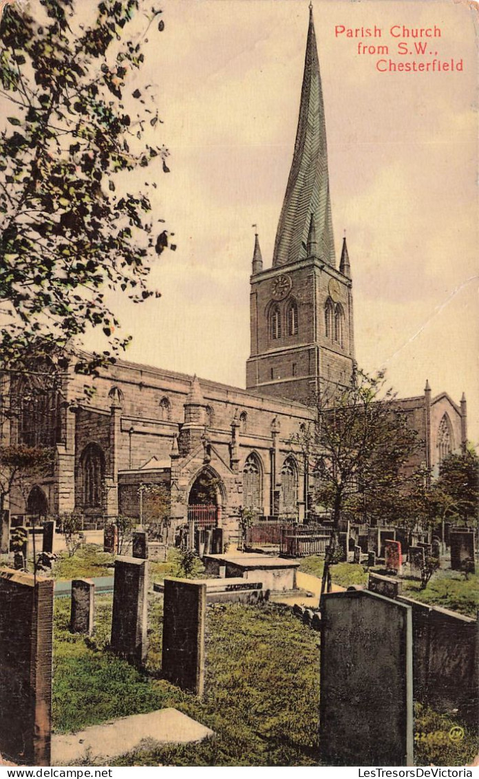 ROYAUME-UNI - Parish Church  From SW Chesterfield  - Carte Postale Ancienne - Derbyshire