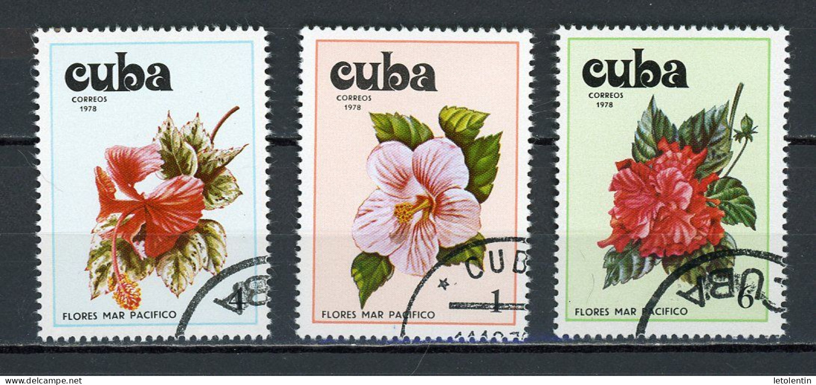 CUBA -  FLORE  N°Yt 2086+2087+2088 Obl. - Used Stamps