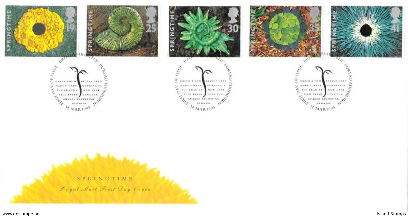 1995 Springtime Unaddressed FDC Tt - 1991-2000 Decimal Issues