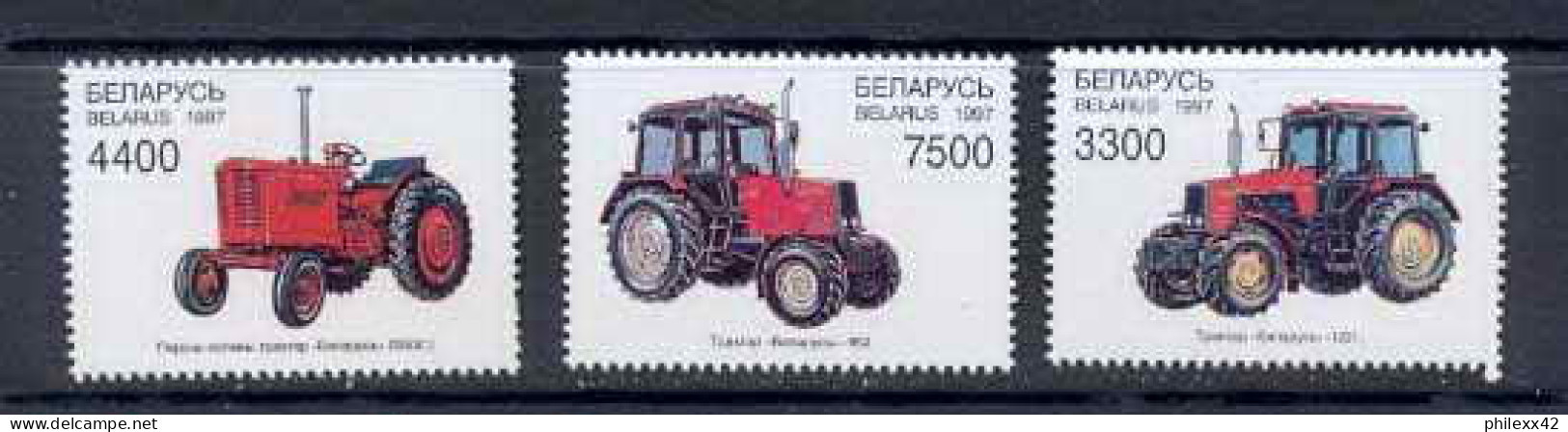 116 Biélorussie (Belarus) N°217 / 220 Tracteur Voiture (Cars Car Automobiles Voitures) Cote 4.50 - Trucks