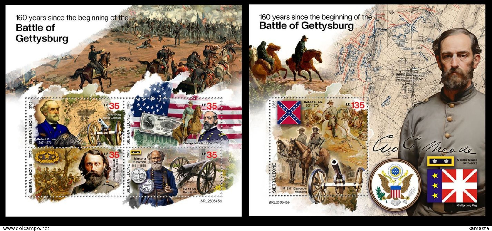 Sierra Leone 2023 160 Years Since The Beginning Of The Battle Of Gettysburg. (545) OFFICIAL ISSUE - Unabhängigkeit USA