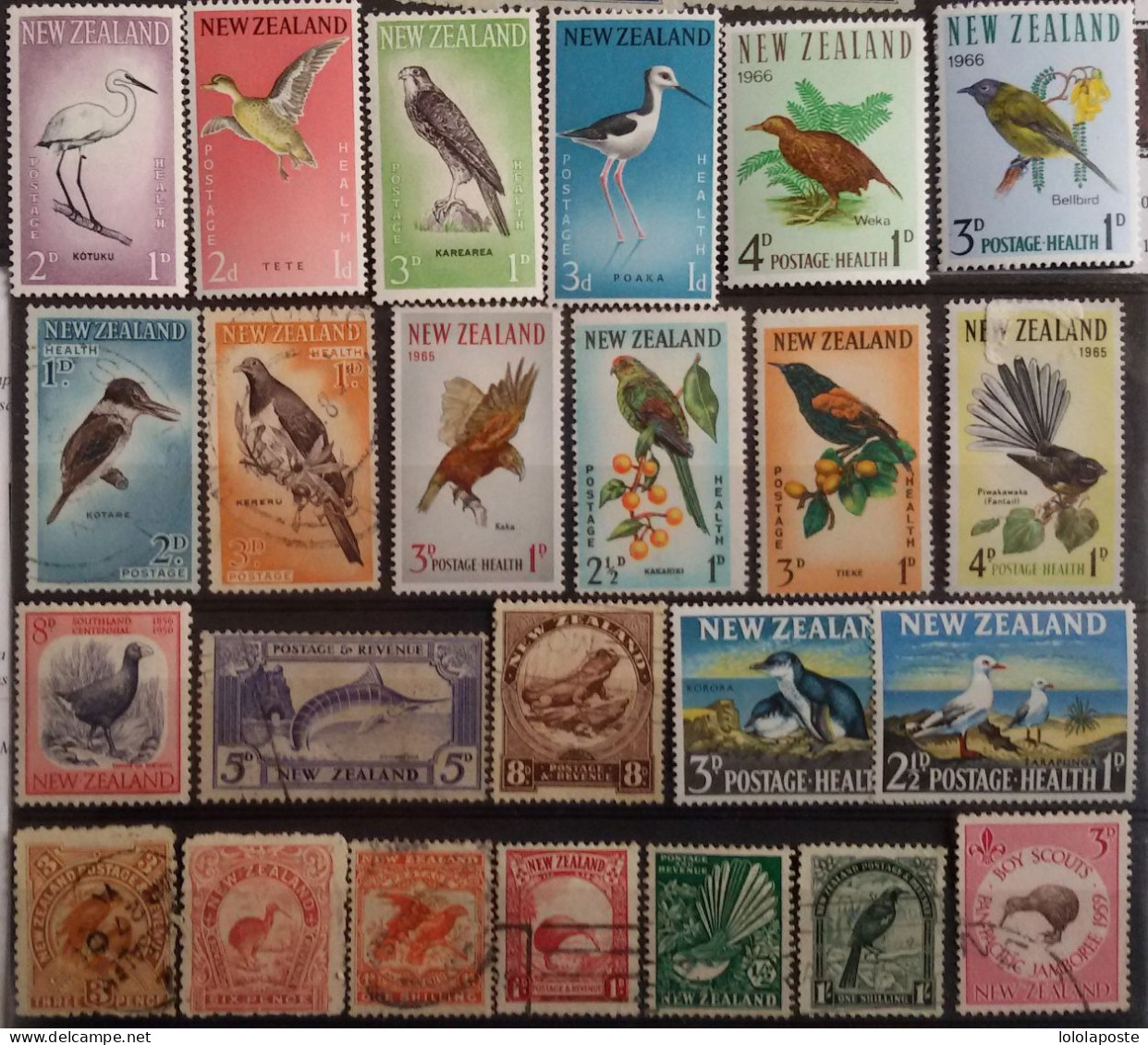 NOUVELLE ZELANDE - Petite Collection Toutes Périodes Essentiellement Avec Oiseaux BIRD Neufs * Et Oblitérés - Lots & Serien