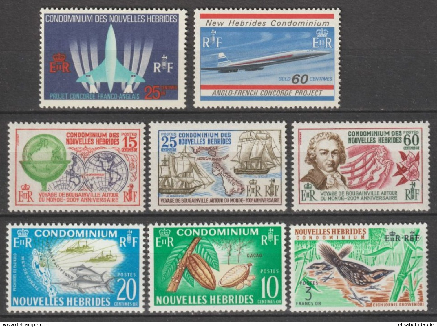 HEBRIDES LEGENDE FRANCAISE - 1968 ANNEE COMPLETE ** MNH - COTE = 41 EUR. - Nuevos