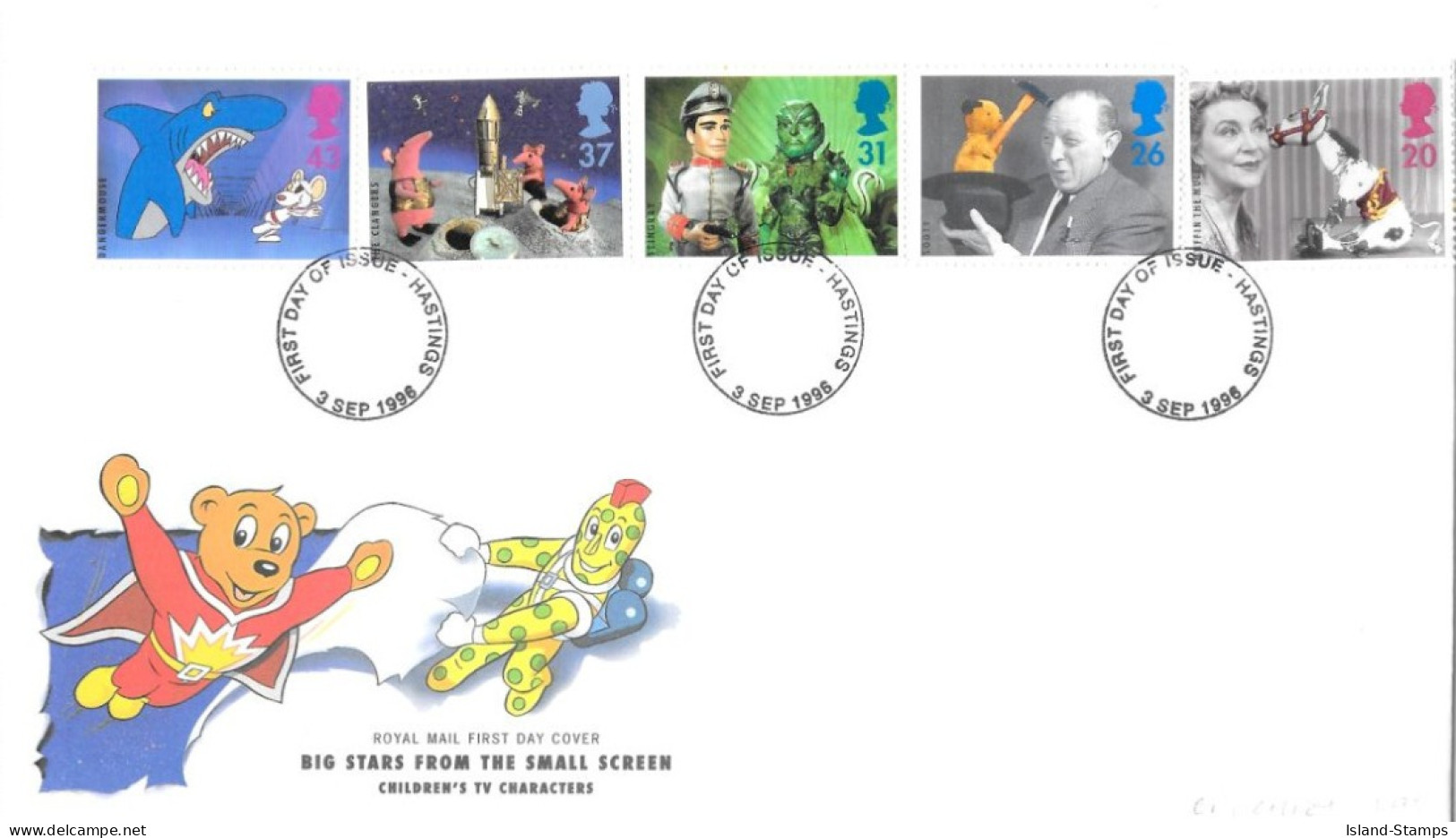 1996 Children's TV Unaddressed FDC Tt - 1991-2000 Decimal Issues