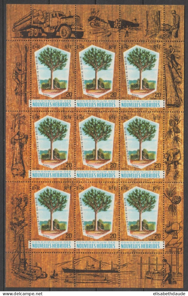 HEBRIDES LEGENDE FRANCAISE - 1969 - FEUILLE COMPLETE ** MNH - COTE = 15 EUR. - Unused Stamps