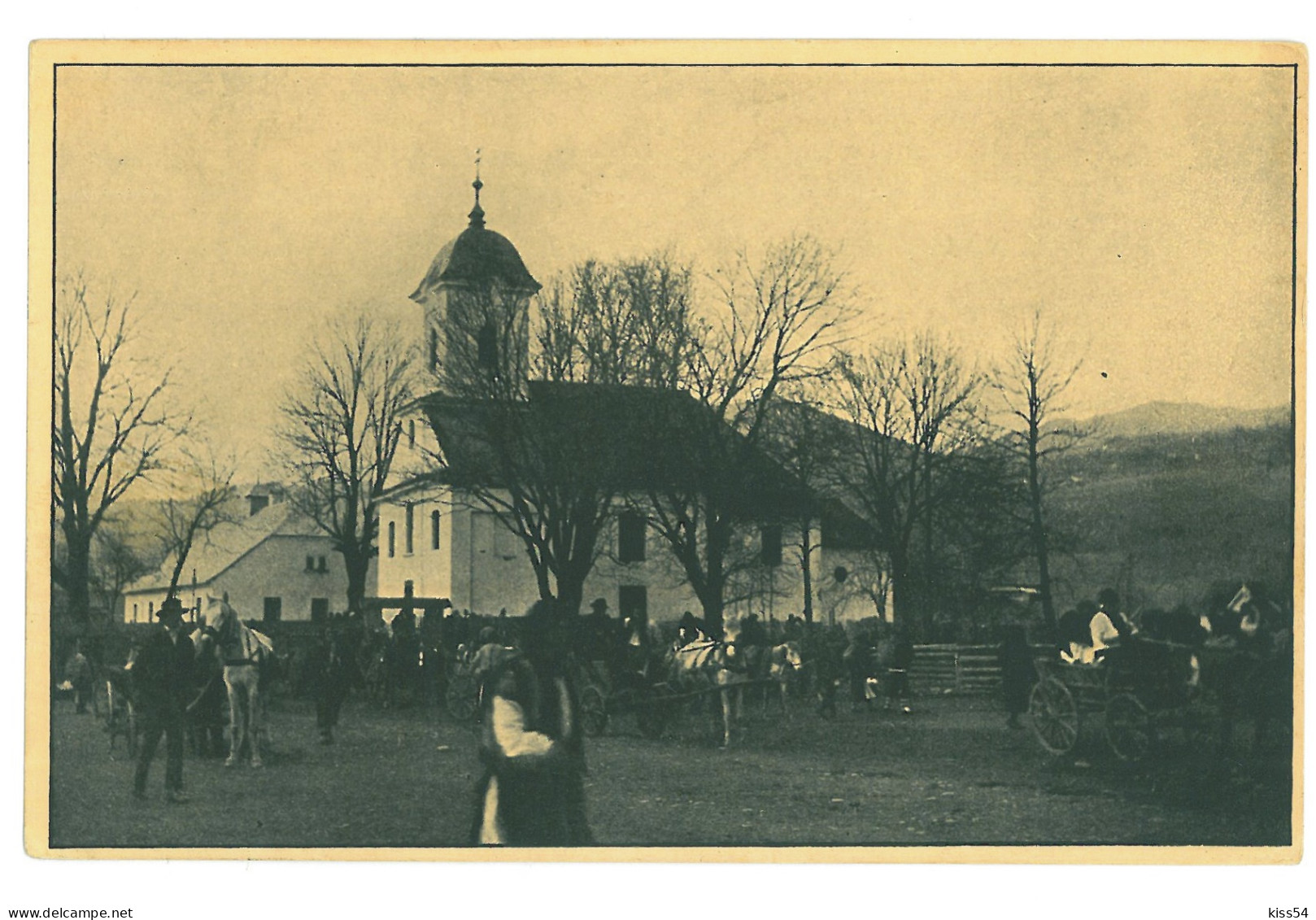 UK 59 - 24424 YASINIA, Frasini, Market, Church, Ukraine - Old Postcard - Unused - Ukraine