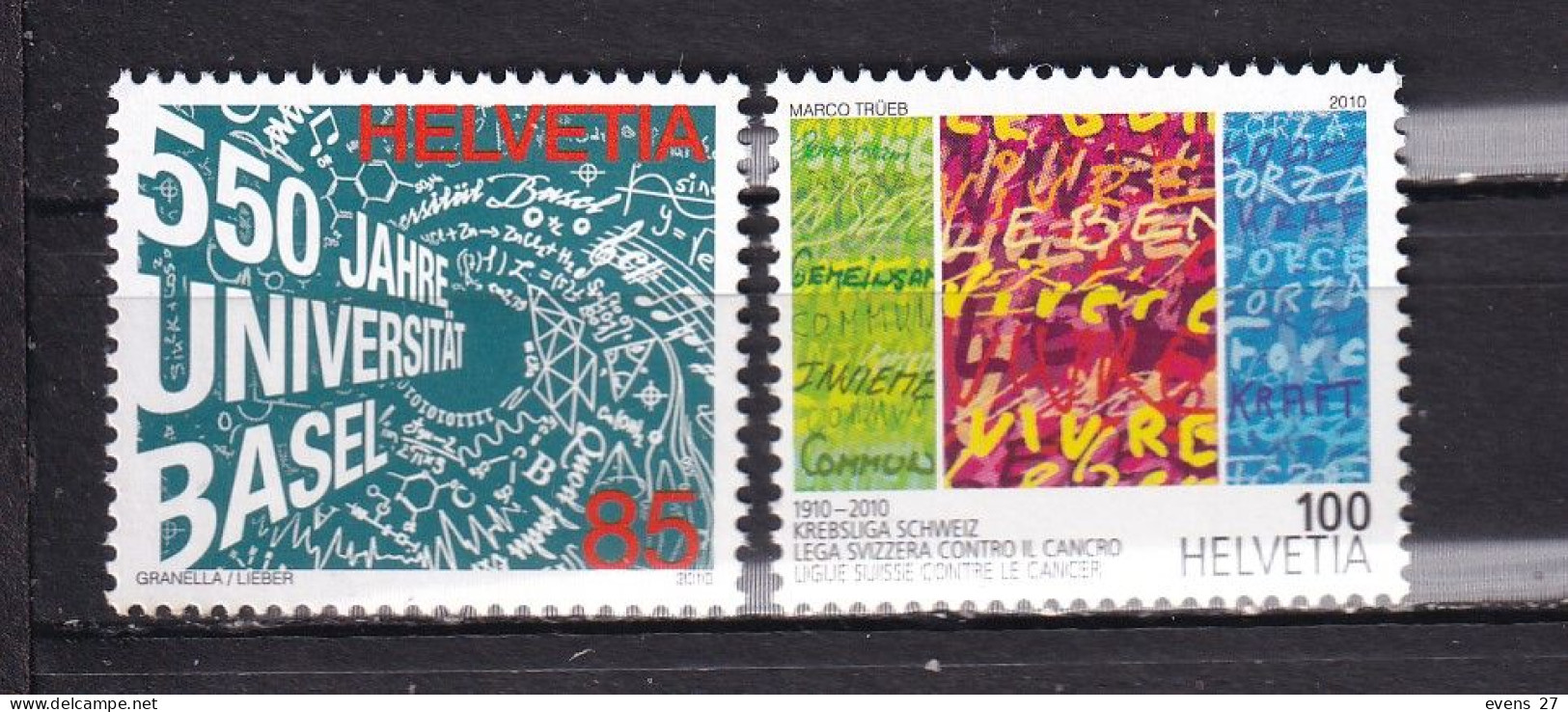 SWITZERLAND-2010-MUSIC-CANCER-MNH - Unused Stamps