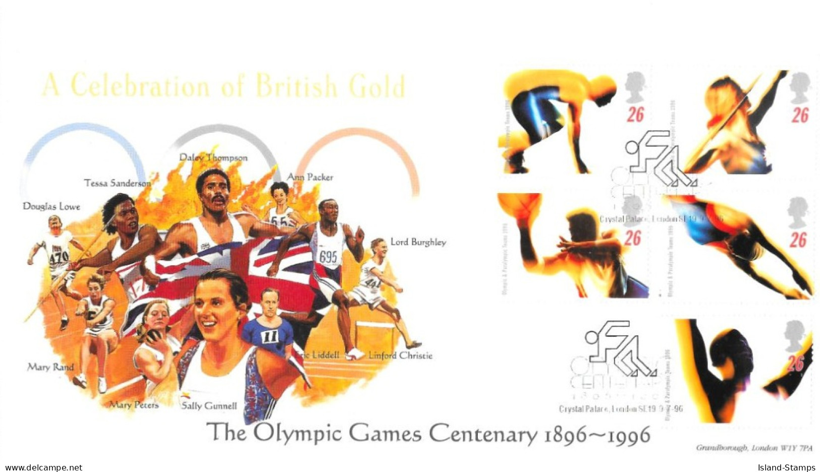 1996 Olympics (2) Unaddressed FDC Tt - 1991-2000 Decimal Issues