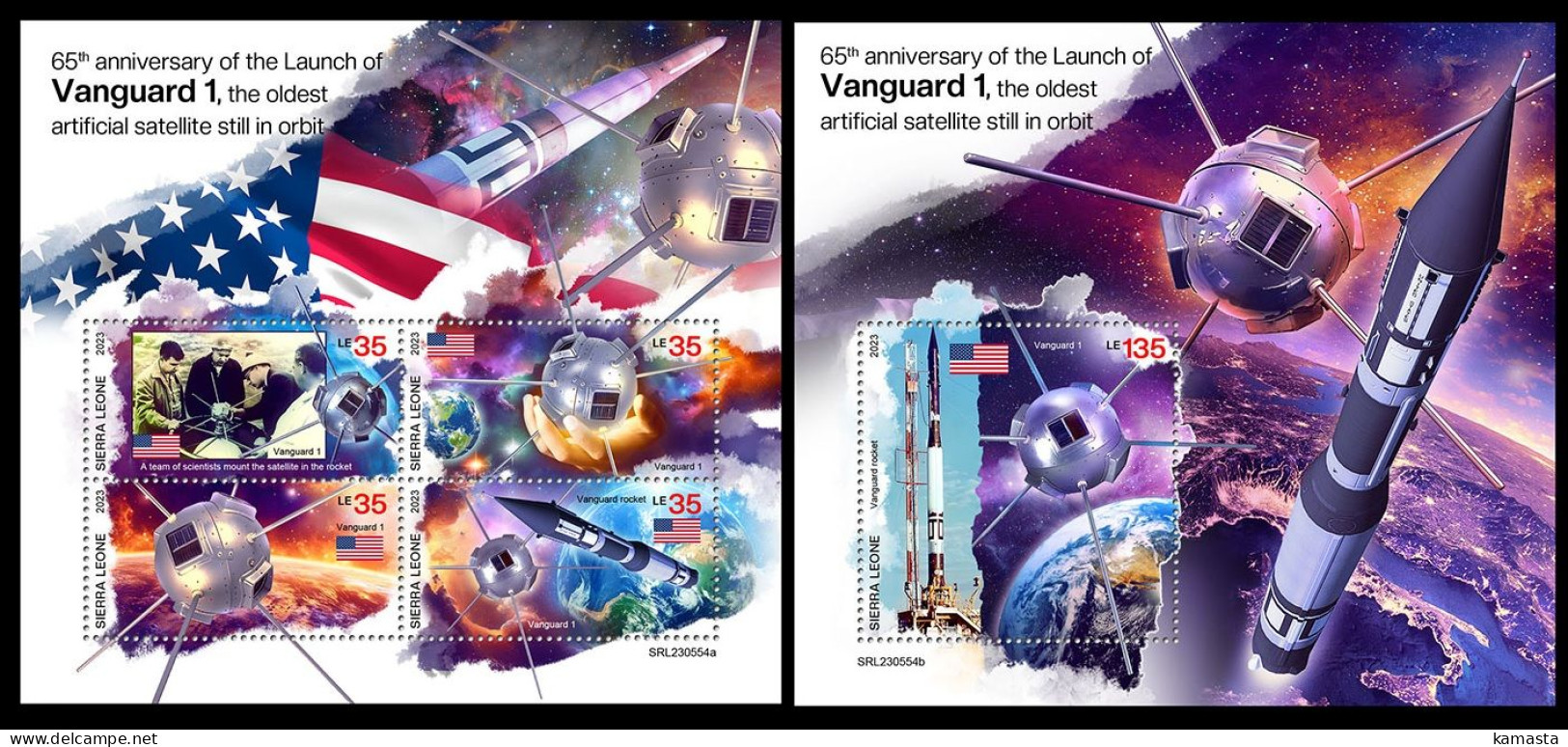 Sierra Leone 2023 65th Anniversary Of The Launch Of Vanguard 1. (554) OFFICIAL ISSUE - Afrika