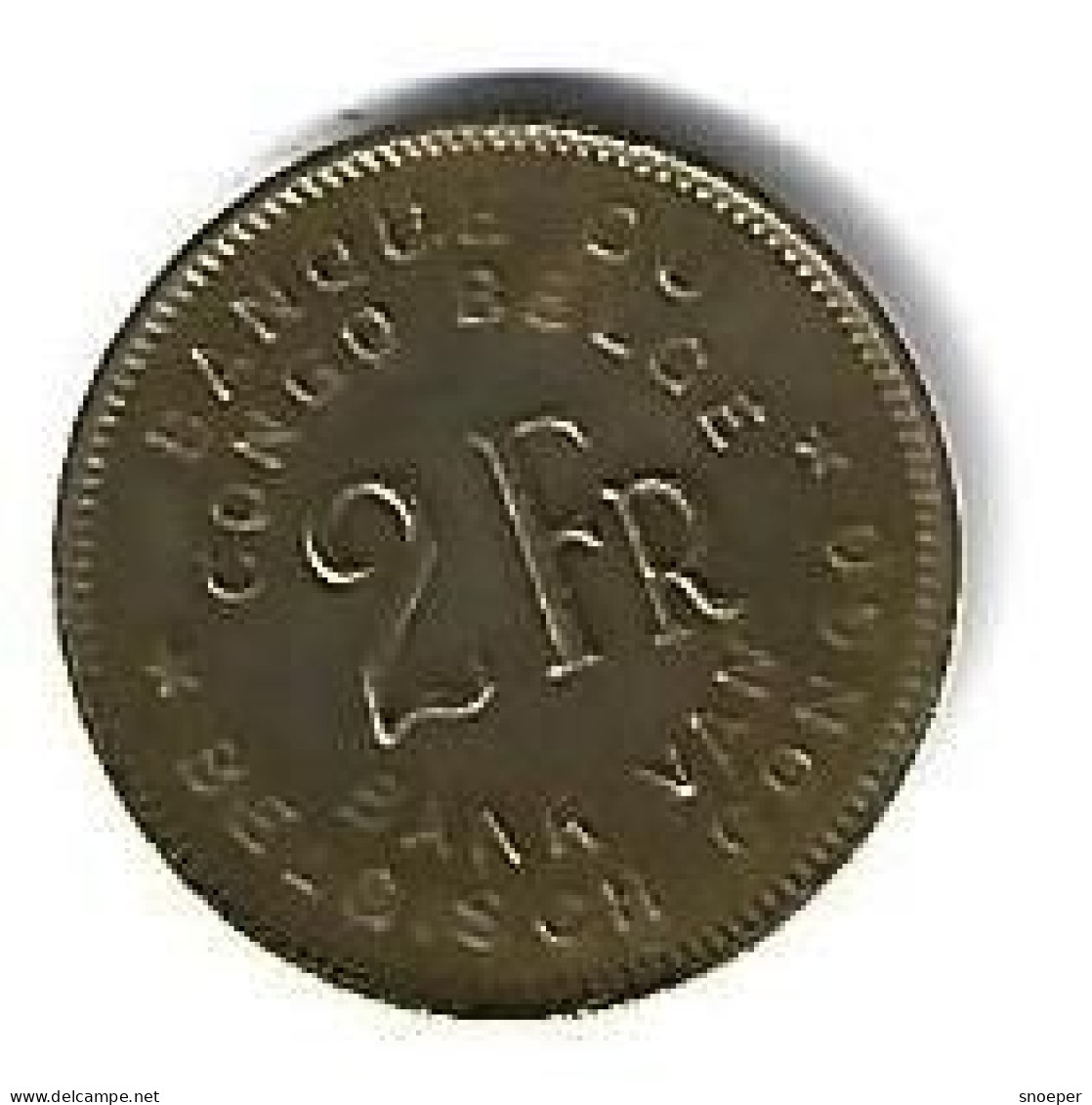 Belguim Congo 2 Francs 1947 Km 28 Xf - 1945-1951: Régence