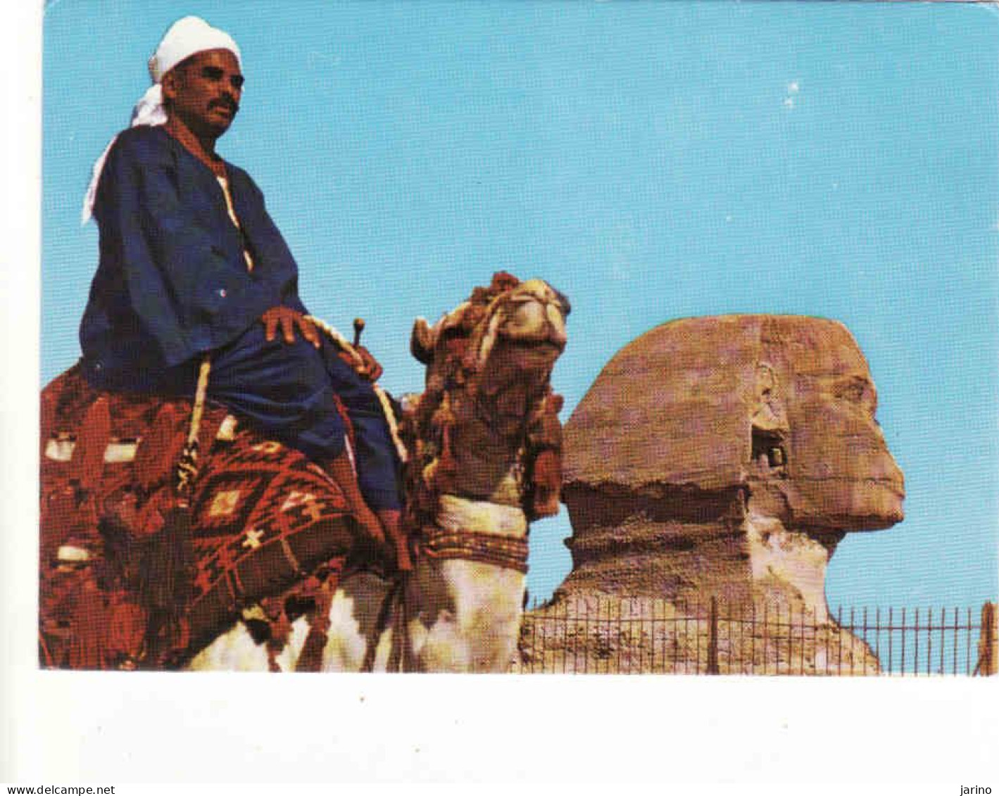 Egypt,  Giza, Camel Driver Near The Famous Sphinx, Unused - Gizeh