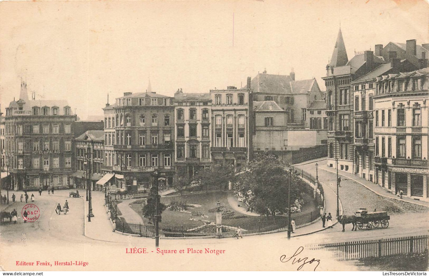 BELGIQUE - Liège - Vue Générale Sur Le Square Et Place Notger - Animé - Carte Postale Ancienne - Liege