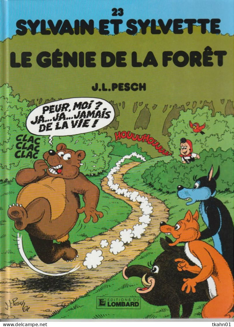 SYLVAIN ET SYLVETTE N° 23 " LE GENIE DE LA FORET " EDITIONS DU LOMBARD  DE 1990 - Sylvain Et Sylvette