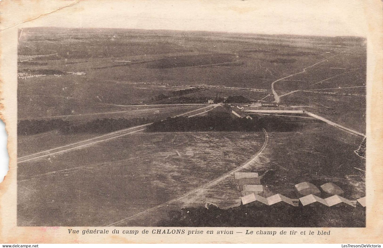 FRANCE - Mourmelon Le Grand - Vue Générale Du Camp De Chalons Prise En Avion - Le Champ De Tir - Carte Postale Ancienne - Mourmelon Le Grand