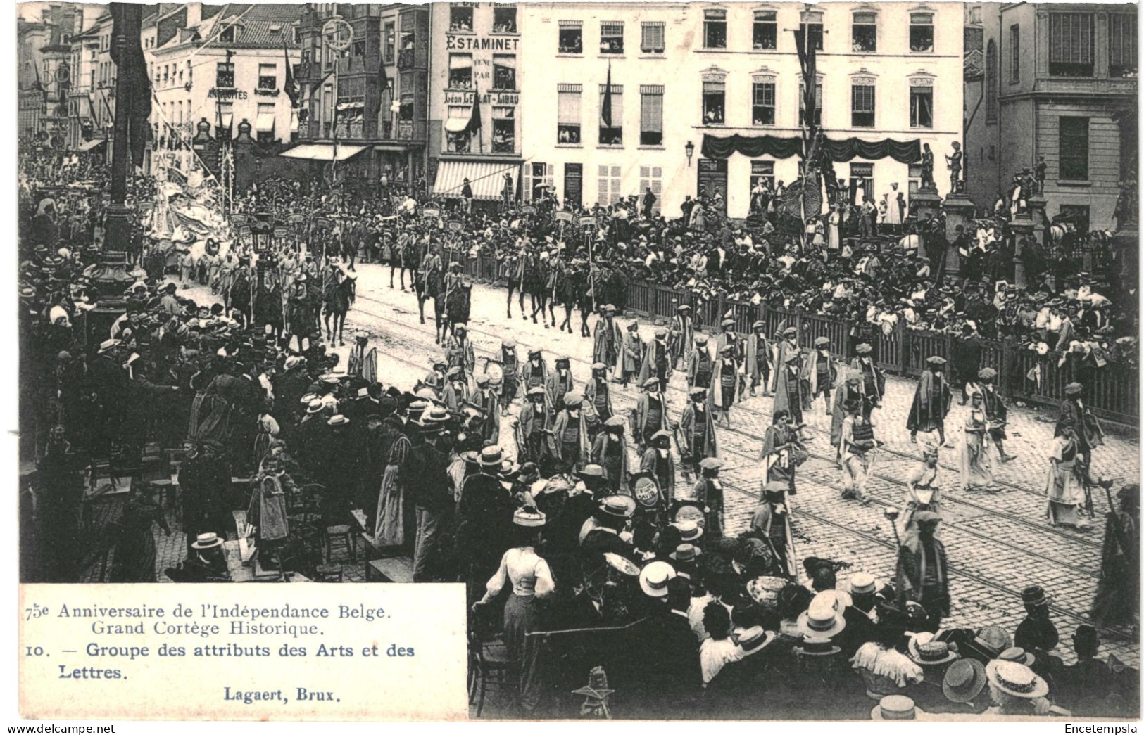 CPA Carte Postale Belgique Bruxelles 75me Anniversaire De L'indépendance  Groupe Des Attributs Des Arts  VM78057 - Fêtes, événements